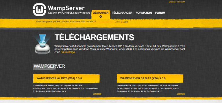 Télécharger wampserver