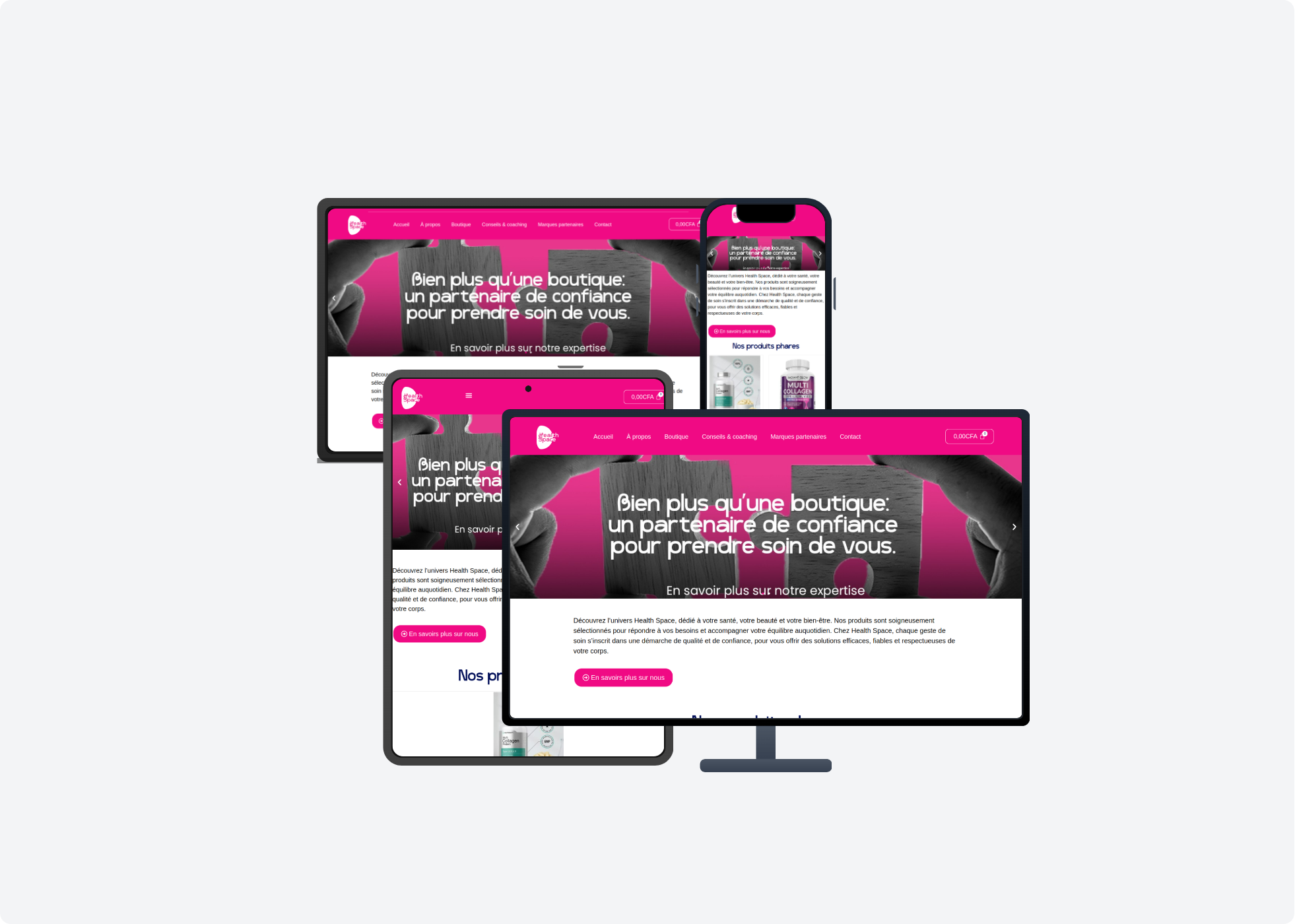 health space store web site